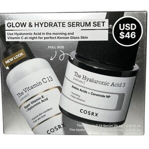 COSRX Glow & Hydrate Serum Set New In Box Vitamin C Hyaluronic Acid